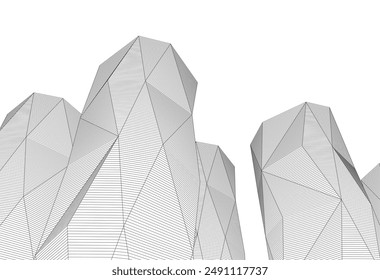 Ilustración vectorial de fondo arquitectónico abstracto