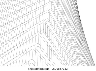 Abstract architectural background vector illustration