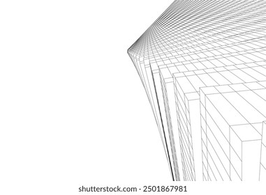 Abstract architectural background vector illustration