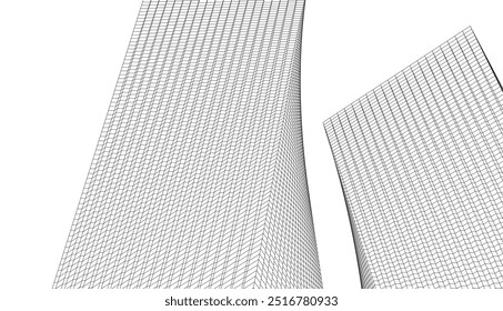 Abstract architectural background vector illustration