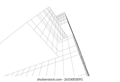 Abstract architectural background vector illustration