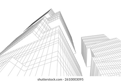 Abstract architectural background vector illustration