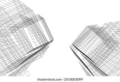Abstract architectural background vector illustration