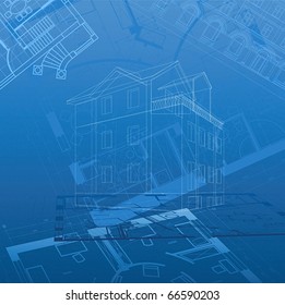 Abstract architectural background. Vector illustration.