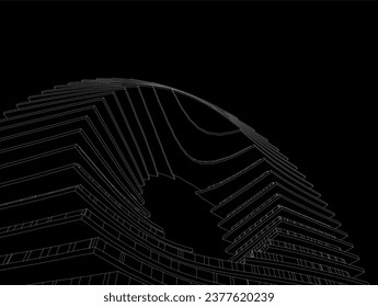 Resumen de la ilustración del vector de fondo arquitectónico