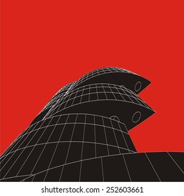 abstract architectural building