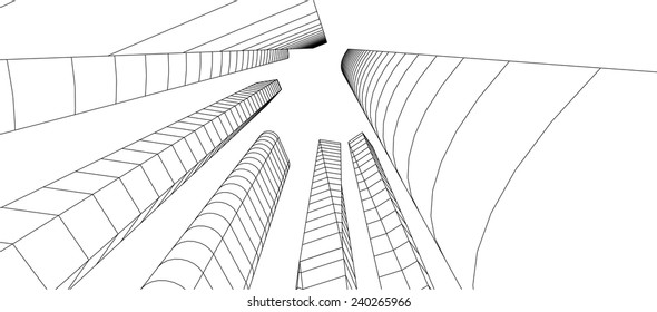 abstract architectural buildings