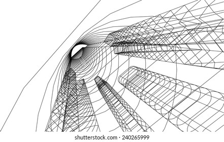 abstract architectural buildings