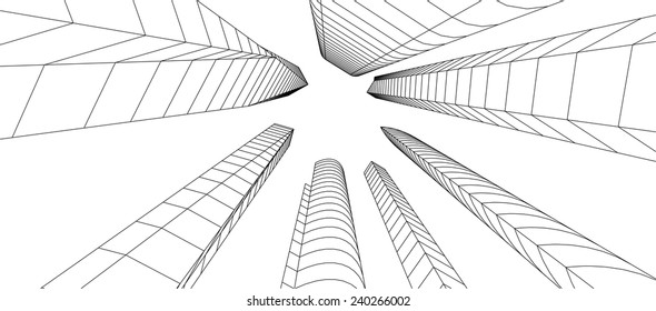 abstract architectural buildings