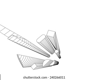 abstract architectural buildings