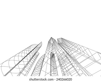 abstract architectural buildings