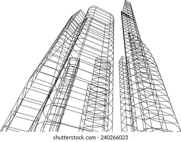 abstract architectural buildings