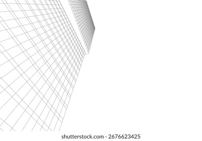 Edifícios arquitetônicos abstratos renderização 3d