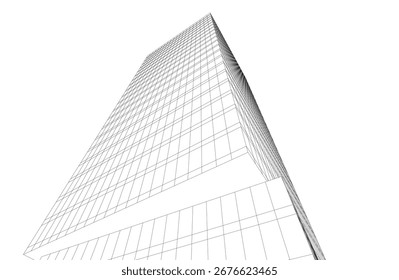 Abstract architectural buildings 3d rendering