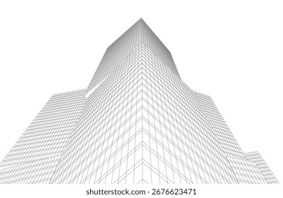 Abstract architectural buildings 3d rendering