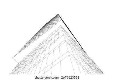 Abstract architectural buildings 3d rendering