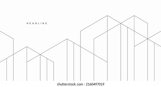 Abstract architectural construction. Geometric technological background.