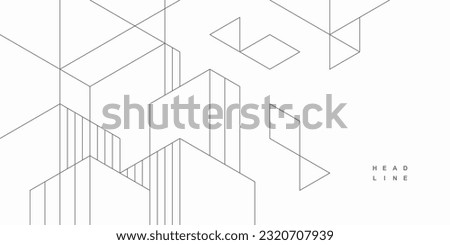 Abstract architectural construction. Geometric technological background.