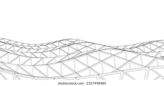 Abstract architectural construction vector illustration