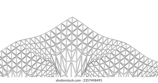 Abstract architectural construction vector illustration