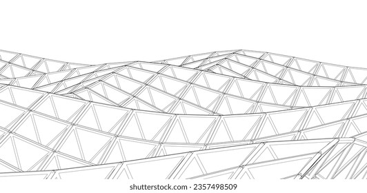 Abstrakter architektonischer Aufbau, Vektorgrafik