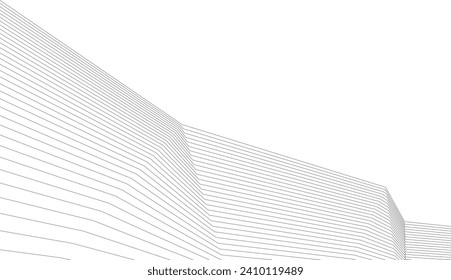 Abstract architectural design 3d rendering