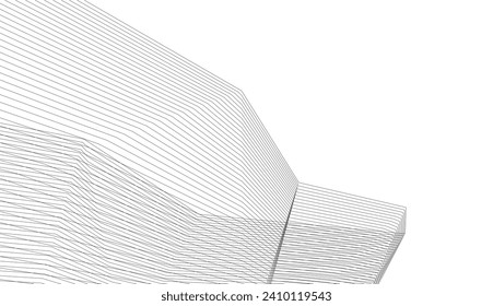 Abstract architectural design 3d rendering