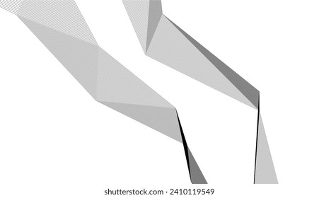 Abstract architectural design 3d rendering