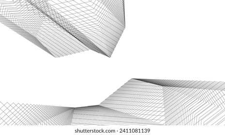Resumen de diseño arquitectónico 3d renderización