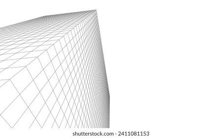 Abstract architectural design 3d rendering