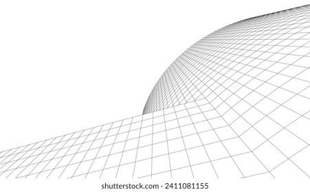 Abstract architectural design 3d rendering