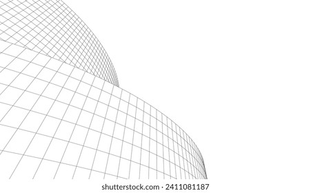 Abstract architectural design 3d rendering