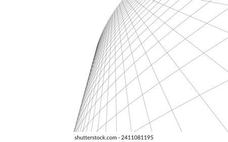 Abstract architectural design 3d rendering