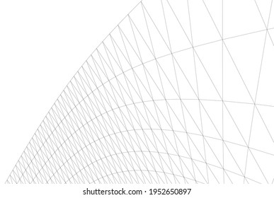 abstract architectural design 3d view