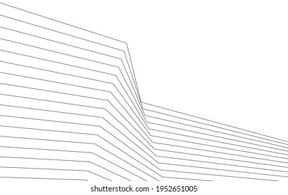 abstract architectural design 3d view