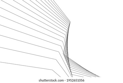 diseño arquitectónico abstracto vista 3d
