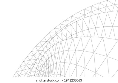 abstract architectural design vector 3d illustration