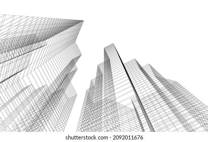 abstract architectural design vector illustration