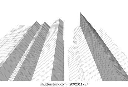 abstract architectural design vector illustration
