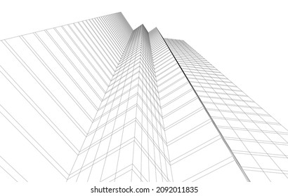 abstract architectural design vector illustration