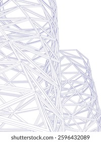 Abstract architectural design vector illustration