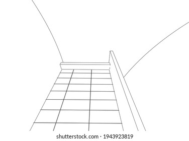 abstract architectural drawing 3d illustration