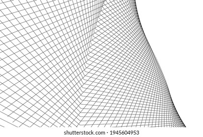 abstract architectural drawing 3d illustration
