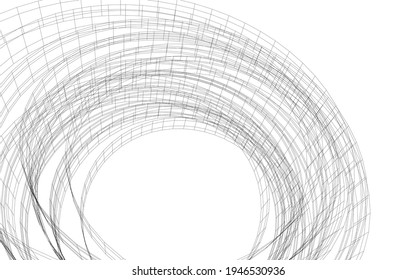 Abstract architectural drawing 3d illustration