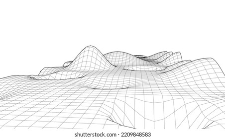 Abstract architectural drawing 3d illustration