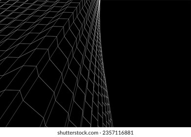 Abstract architectural drawing 3d illustration