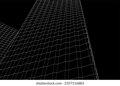 Abstract architectural drawing 3d illustration