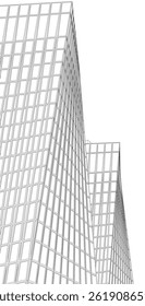 Abstract architectural drawing 3d illustration