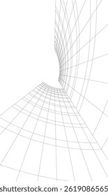 Abstract architectural drawing 3d illustration