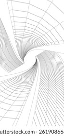 Abstract architectural drawing 3d illustration